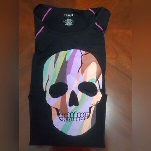 Torrid Black Camo Skull Active Tank Wicking Women's 1 (1X)